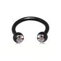 Chirurgenstahl 316L - Hufeisenringe mit Premium-Kristall & PVD-Beschichtung 