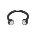 Chirurgenstahl 316L - Hufeisenringe mit Premium-Kristall & PVD-Beschichtung 