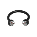 Chirurgenstahl 316L - Hufeisenringe mit Premium-Kristall & PVD-Beschichtung
