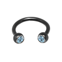 Chirurgenstahl 316L - Hufeisenringe mit Premium-Kristall & PVD-Beschichtung
