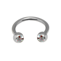 Chirurgenstahl 316L - Hufeisenringe mit Premium-Kristall