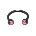 Chirurgenstahl 316L – Micro-Hufeisenringe mit Premium-Kristall & PVD-Beschichtung 