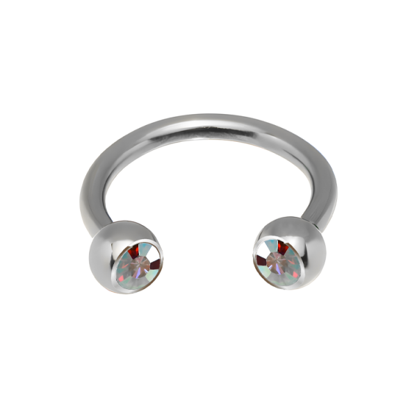 Chirurgenstahl 316L – Micro-Hufeisenringe mit Premium-Kristall