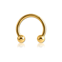 Titan G23 - Micro-Hufeisenringe mit Schraubkugeln & PVD-Beschichtung (Goldfarben)