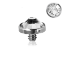 Titan G23 - Schraubdisc mit Aussengewinde mit Premium Kristall