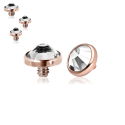 Titan G23 - Schraubdisc mit Aussengewinde mit Premium Kristall & PVD-Beschichtung 