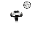 Titan G23 – Mini-Schraubdisc mit Aussengewinde mit Premium-Kristall & PVD-Beschichtung 