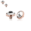 Titan G23 – Mini-Schraubdisc mit Aussengewinde mit Premium-Kristall & PVD-Beschichtung 