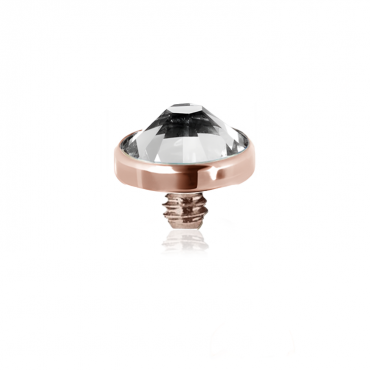 Titan G23 – Mini-Schraubdisc mit Aussengewinde mit Premium-Kristall & PVD-Beschichtung 