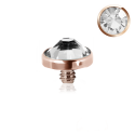 Titan G23 – Mini-Schraubdisc mit Aussengewinde mit Premium-Kristall & PVD-Beschichtung 