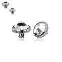 Titan G23 – Mini-Schraubdisc mit Aussengewinde mit Premium-Kristall 