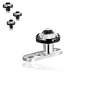 Titan G23 – Dermal Anchor mit 3 Löchern mit Premium-Kristall-Disc & PVD-Beschichtung