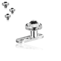 Titan G23 – Dermal Anchor mit 3 Löchern & Premium-Kristall-Disc 